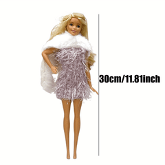 30cm Doll Accessory: Bobby Dress Casual Set Skirt & Shawl Gift (No Doll)