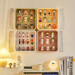 Wall-Mounted Doll Blind Box Storage Display Rack - Dustproof Showcase