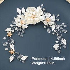 Silver Pearl Flower Bridal Hair Comb Wedding Hair Accessories