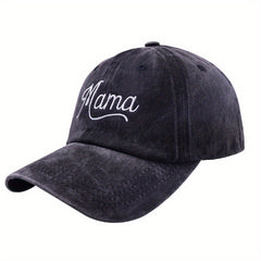 Mama Embroidery Baseball Cap Distressed Sports Hat For Women