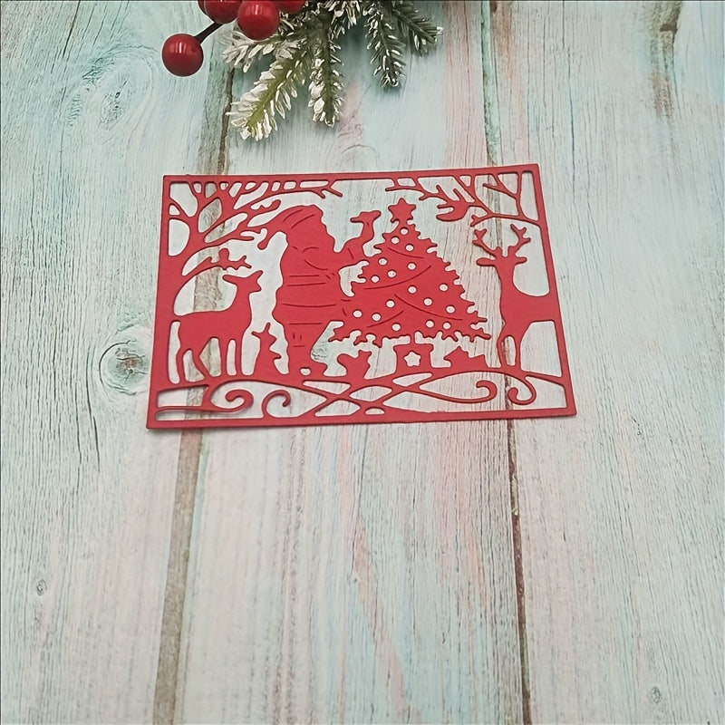 1pc Santa Claus Border Cover Cutting Mold For DIY Scrapbooking