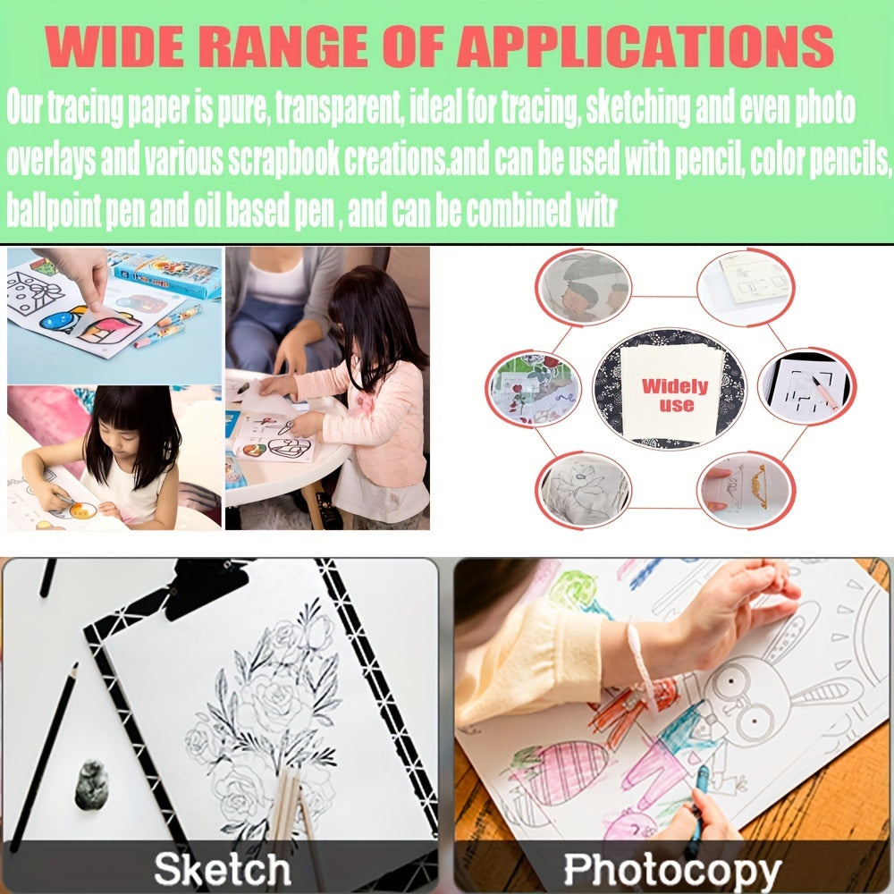 100 Sheets Transparent Liner Notes 7.62x12.7 Waterproof Adhesive Pad