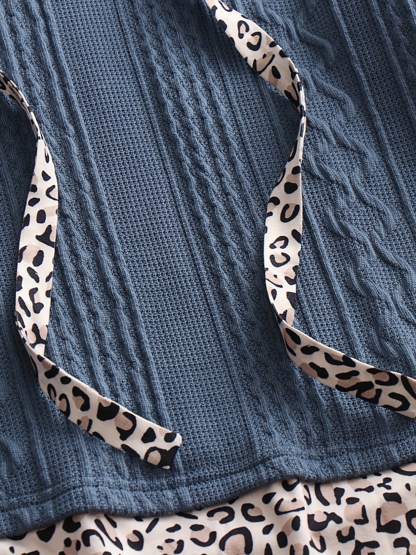 Women's Plus Leopard Print Knitted Sweater Turtle Neck Pullover