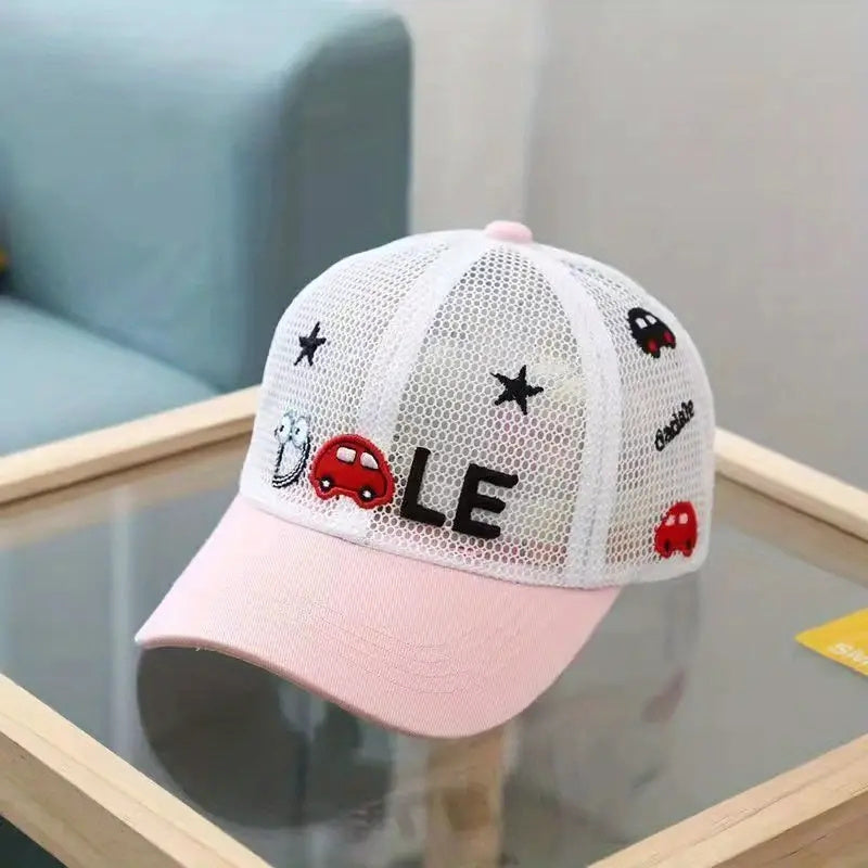 Kids Excavator Embroidered Baseball Cap Sun Protection Hat