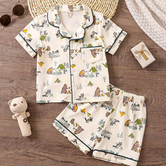 Boys Button Down Tops & Shorts Set