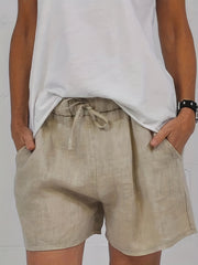 Elastic Waist Drawstring Shorts for Women