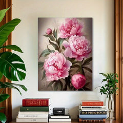 Gorgeous Blooming Peonies 40 64x50 Unframed DIY Digital Painting Kit by Number