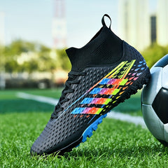 High Top Turf Football Boots Anti-Skid TF Soccer Cleats