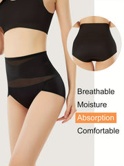 2pcs High Waist Briefs Stretchy Intimates Panties Women's Lingerie