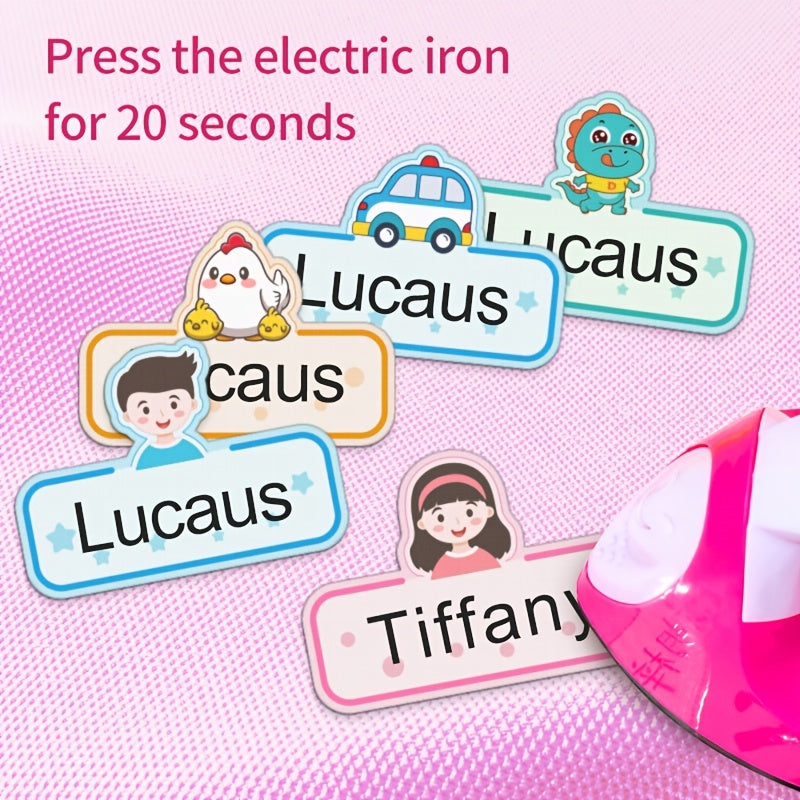 Custom Name Labels for Clothing - Washable & Durable - Set of 48pcs