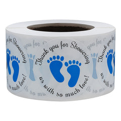 500pcs 38mm Round Foot Thank You Self Adhesive Label Roll