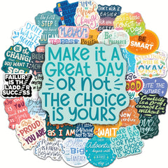 50pcs Inspirational Words Stickers Motivational Quote - Vinyl Sticker