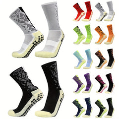 Men's Soccer Socks Non slip Thickened Football Socks Grip Crew Socks