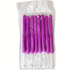 8pcs Soft Handle Aluminum Crochet Hooks Set for Arthritic Hands