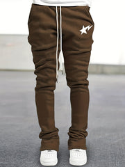 Star Print Men's Casual Jogger Pants With Pockets