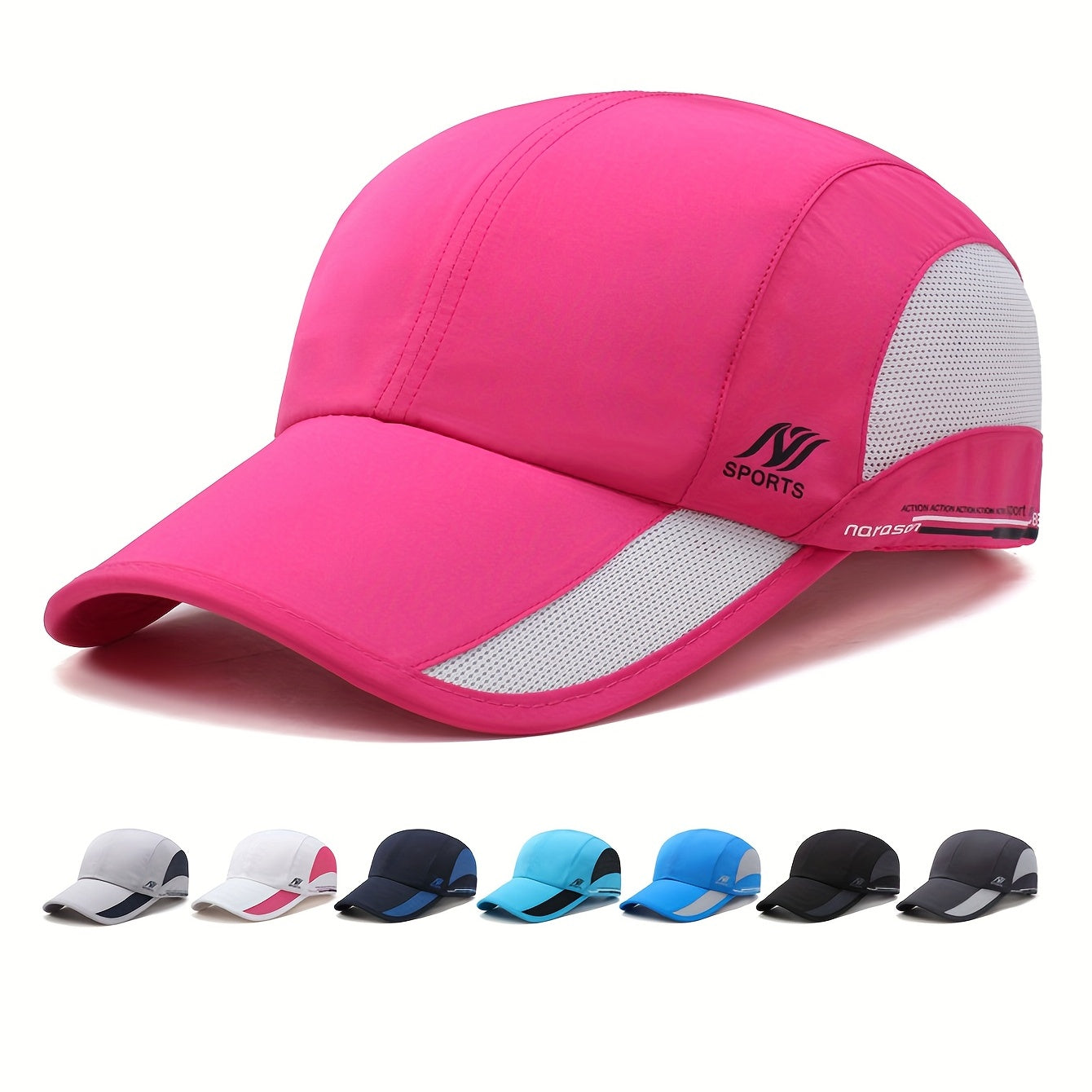 Quick Drying Mesh Summer Sun Hat Lightweight UV Protection Sports Visor Cap