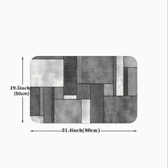Geometric Print Kitchen Mat Non Slip Waterproof Machine Washable