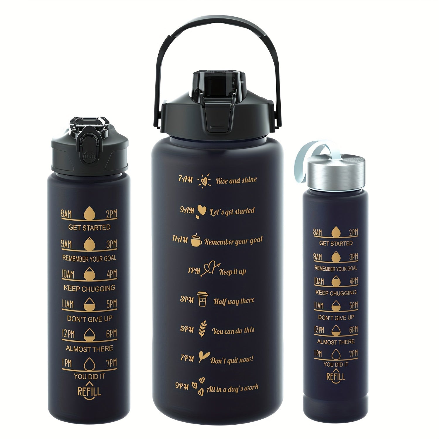 Gradient Leakproof Scale Sports Water Bottle Portable Lightweight