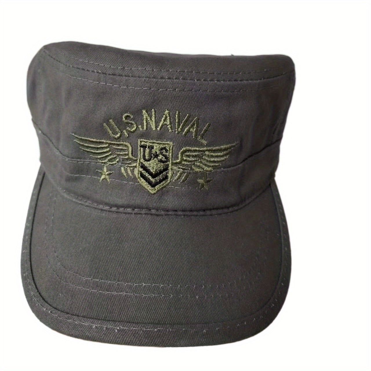Men's Camo Flat Top Cotton Hat Embroidered Caps