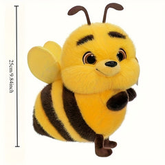 24" Yellow Big Eyed Bee Plush Toy Soft Stuffed Insect Doll