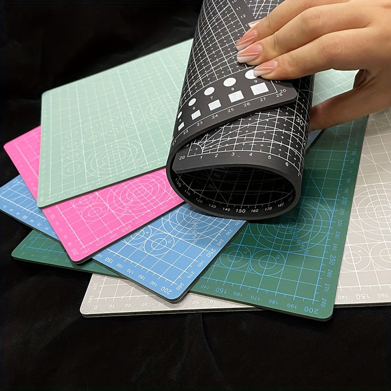A4 Double Sided Cutting Mat Sewing Crafting Grid Line Cu