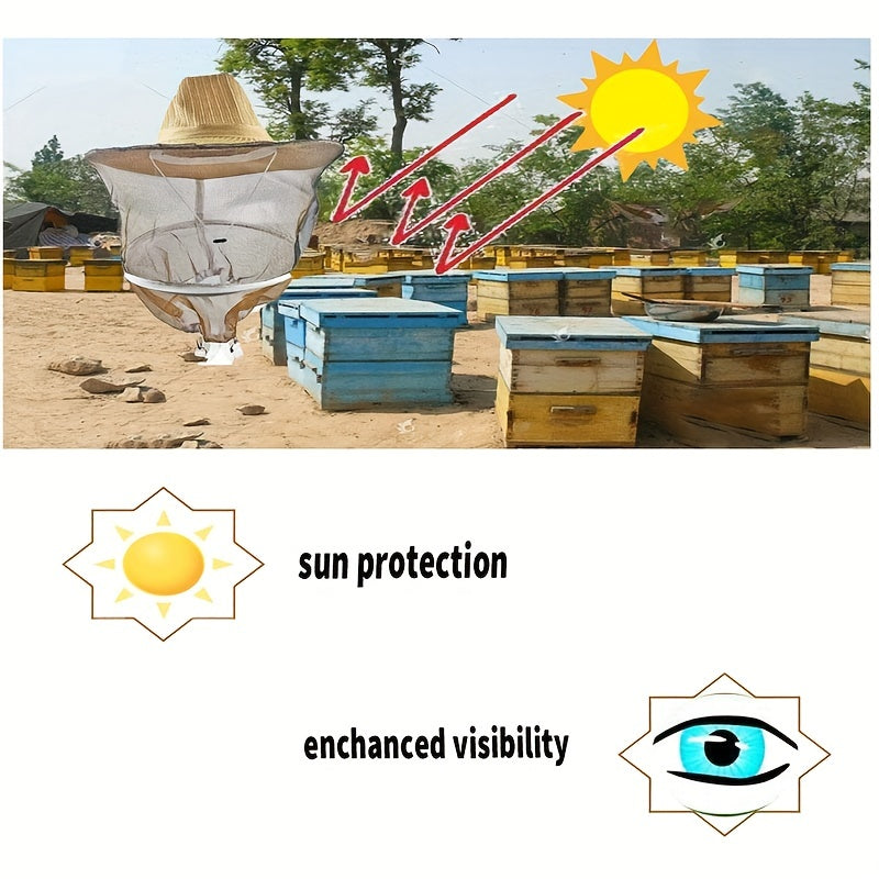 Beekeeping Veil Hat with Anti Bee Netting