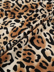Sexy Leopard Print Lace Trim V Neck Cami Top
