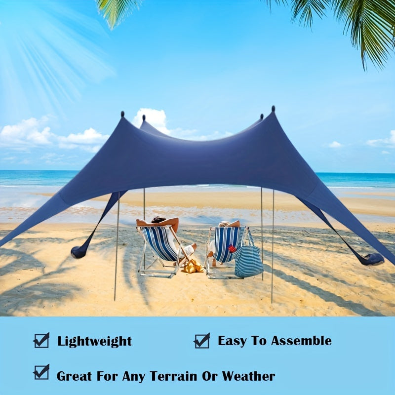 Extra Large Beach Tent Sun Shelter with UPF50 Protection