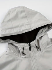 Women's Two Tone Woolen Jacket Hooded Sports Activewear