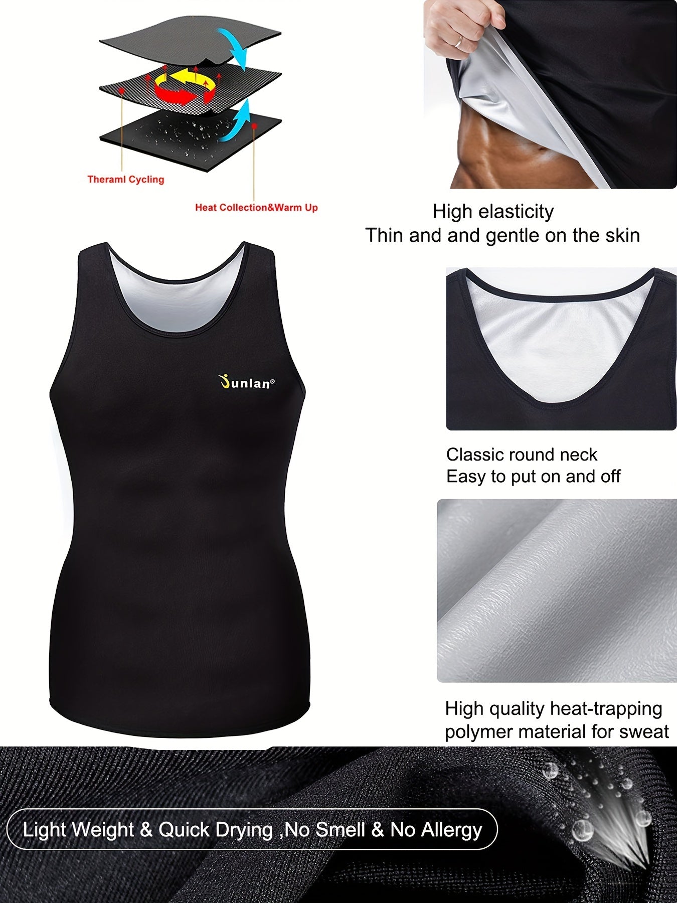 Sauna Ready Men's Sleeveless Tank Top for Waist Training & Gym