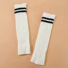 Knitted Sleeve Arm Cover with Thumb Hole for Autumn & Winter