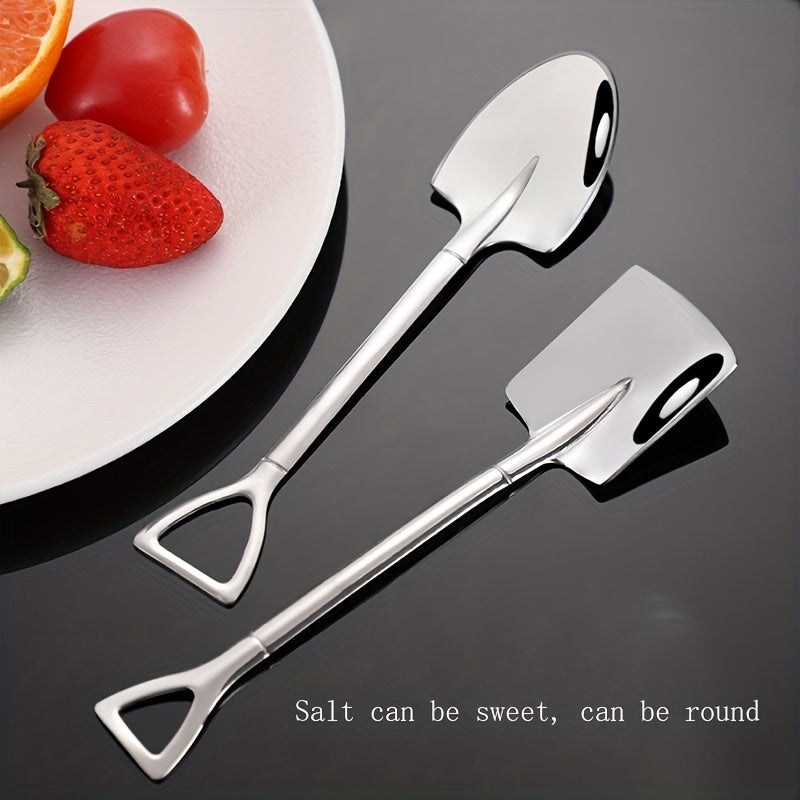 4pcs Stainless Steel Coffee Shovel Spoon for Dessert Mixing