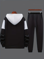 Boys Zip Hoodie & Sweatpants Set Casual Kids Clothes