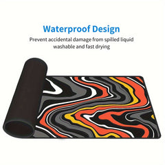 Grey/Green Fluid Large Mouse Pad Non-Slip Office Table Accessory