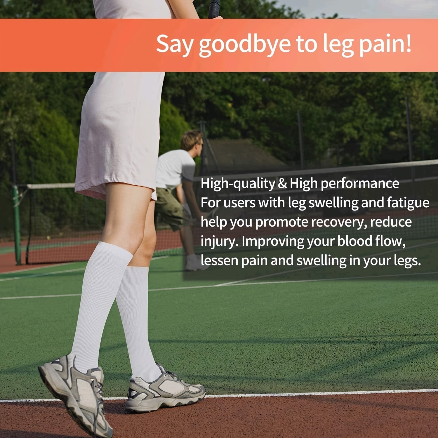 Copper Compression Socks for Men Women 20-30 mmHg Knee High Stockings