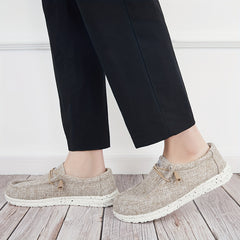 Men's Canvas Slip On Loafer Shoes Casual Anti skid Flat Sneakers