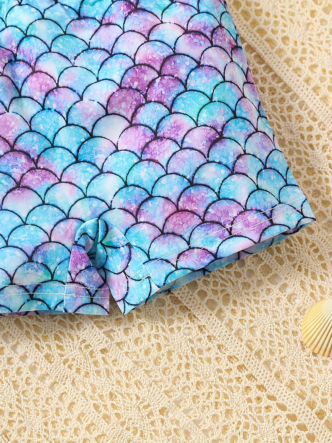 Baby Girls Mermaid Beach Shorts Swimming Trunks for Summer