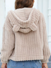 Women's Winter Thermal Coat Solid Long Sleeve Jacket