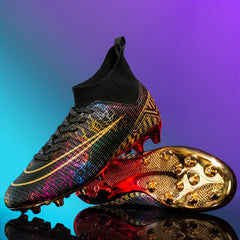 Boy's High Top Non Slip AG Football Cleat Professional Soccer Shoes