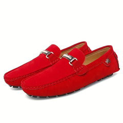 Men's Comfy Moc Toe Loafer Shoes Non-slip Slip On Driving Shoes