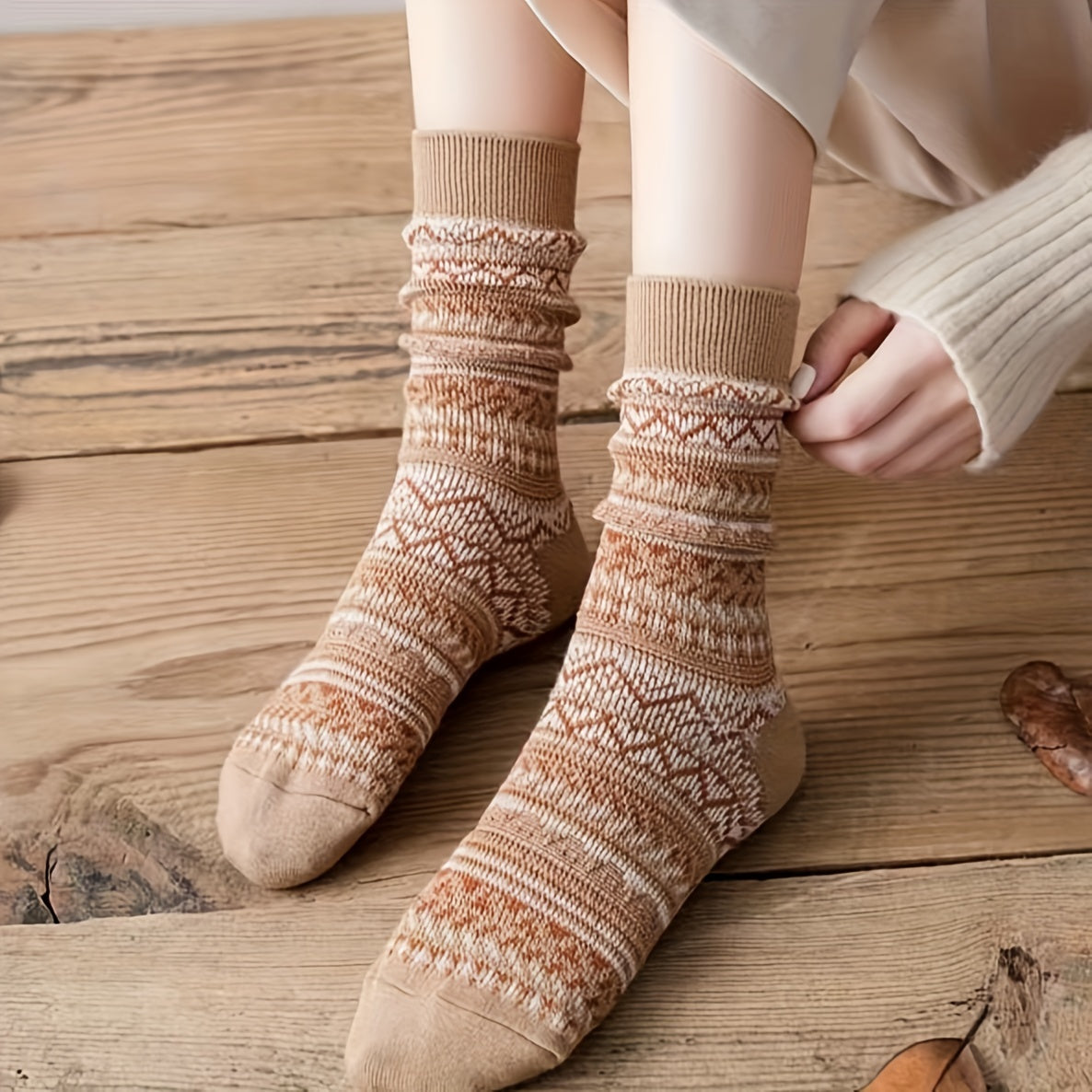 6 Pairs Cotton Retro Casual High Mid calf Socks For Men And Women