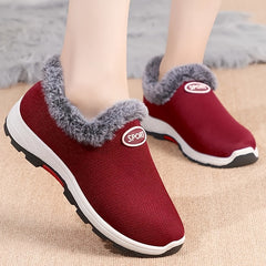 Warm Fleece Snow Sneaker Snow Shoes Solid Non Slip Outdoor Sport Shoes