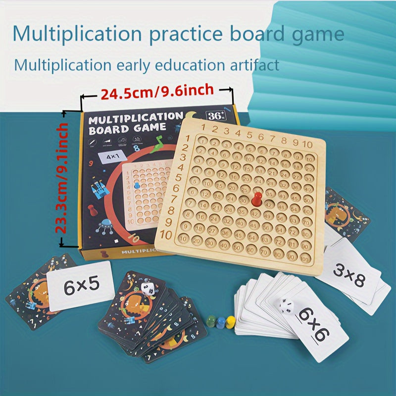 Wooden Montessori Multiplication Board Game Educational Toy