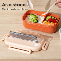 Leakproof Bento Box with Cutlery for Adults Microwave Dishwasher Safe