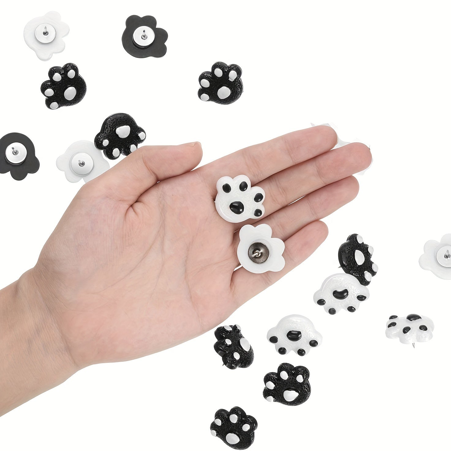 20pcs Animal Paw Push Pins for Cork Board, School Supplies & Office Decoration