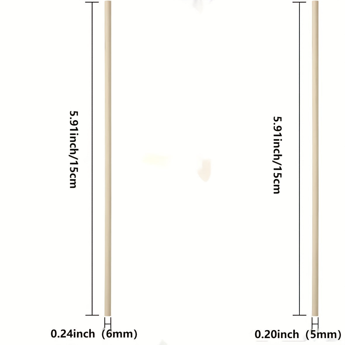 Bamboo Skewers 30/50pcs 5.91" Craft Sticks for DIY Projects