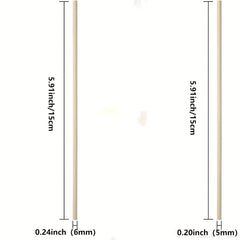 Bamboo Skewers 30/50pcs 5.91" Craft Sticks for DIY Projects
