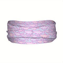 Shark Print Sports Headband Sweat Wicking Stretchy & Breathable Polyester