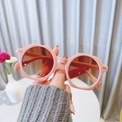 Large Round Sunglasses Gradient UV Protection Eyewear