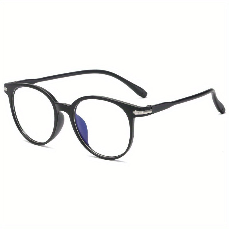 Retro Jelly Round Frame Clear Lens Computer Glasses